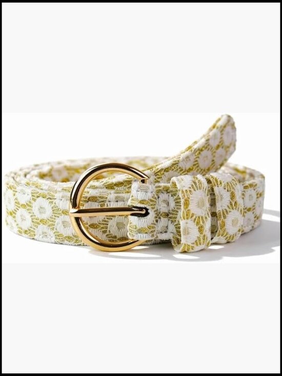 Fashion Waist Belt with Gold Buckle for Women, Elegant Casual Belt main image 7